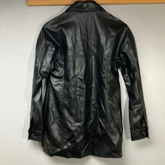 Blank NYC size small faux leather fringe black jacket EUC - Picture 3 of 7